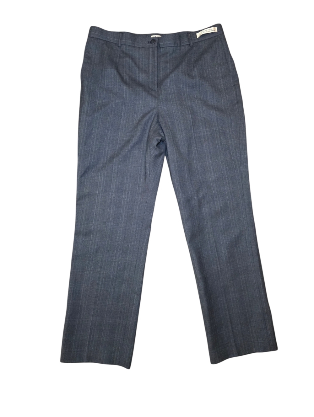 Pendleton Dress Pants Blue Gray Herringbone Size 12 Petite Virgin Wool Vintage